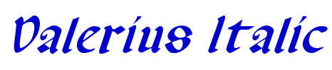 Valerius Italic fonte